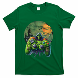 Halloween Skeleton Zombie Gaming Controller Mummy Gift T-Shirt - Green