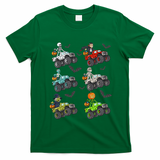 Halloween Skeleton Zombie Riding Monster Truck Vampire T-Shirt - Irish Green