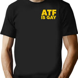 HTY AHS ATF is Gay Human Rights Equality Pride Pocket Print Black T-Shirt - Black