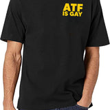 HTY AHS ATF is Gay Human Rights Equality Pride Pocket Print Black T-Shirt - White
