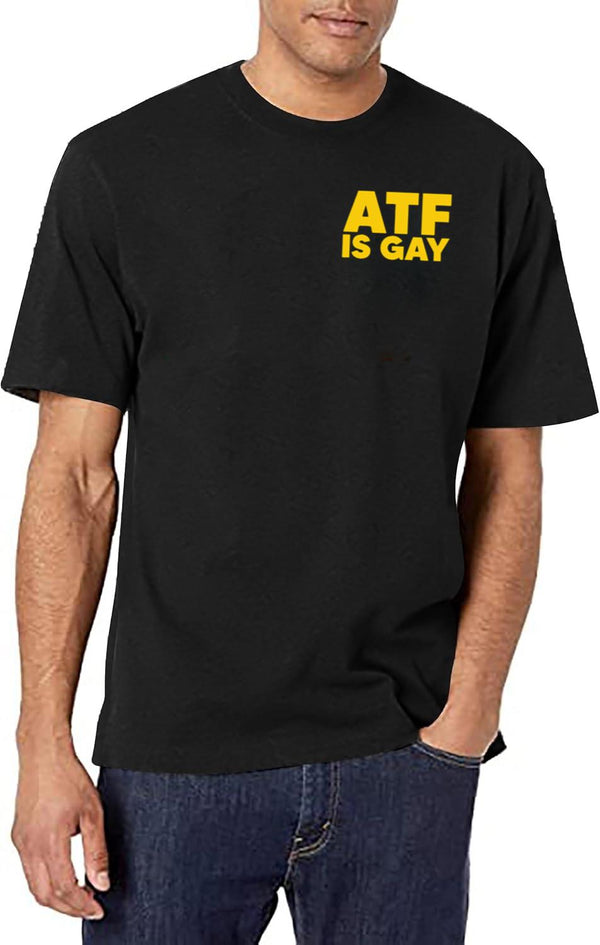 HTY AHS ATF is Gay Human Rights Equality Pride Pocket Print Black T-Shirt - White