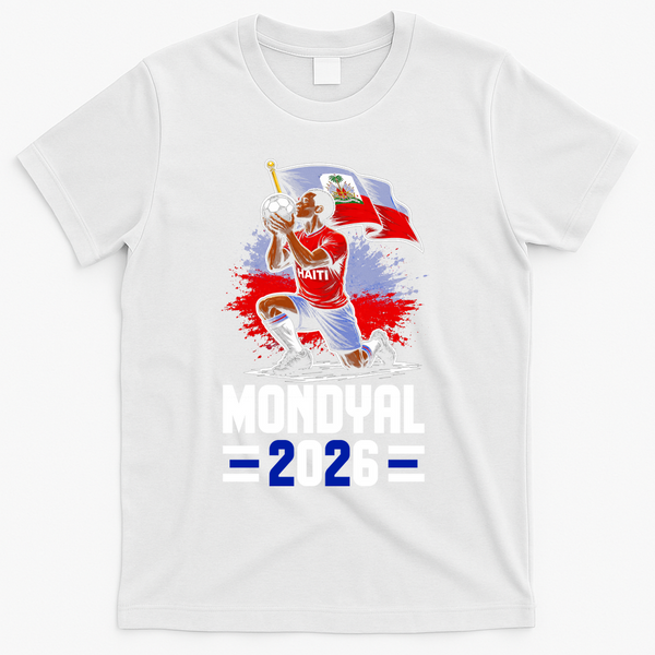 Haiti World Soccer Mondyal 2026 Haitia Ayiti Fan T-Shirt - White