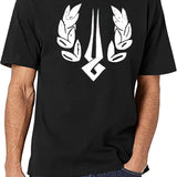 Hades Game Distressed Logo Zagreus Logo Black T-Shirt - White