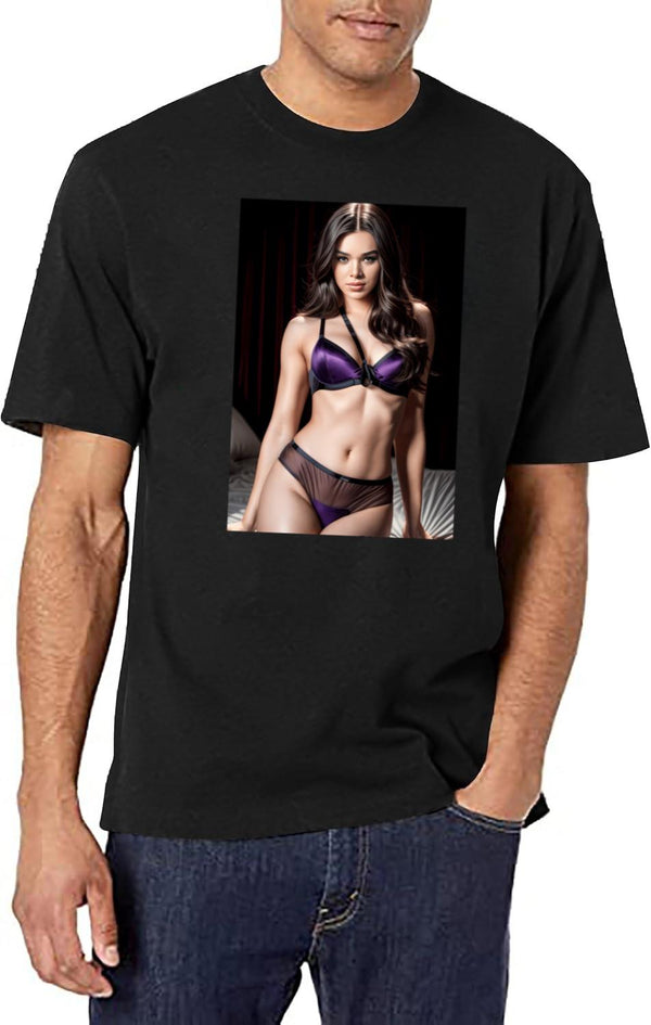 Hailee Steinfeld Black T-Shirt - White