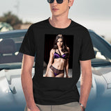 Hailee Steinfeld Black T-Shirt - Navy