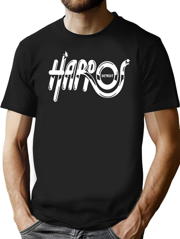 Harpos Detroit Logos Black T-Shirt - Black