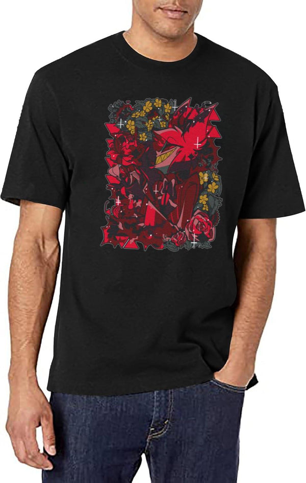 Hazbin Hotel Alastor Spring Essential Black T-Shirt - White