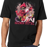 Hazbin Hotel Alastor and Lucifer Classic Black T-Shirt - White