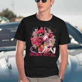 Hazbin Hotel Alastor and Lucifer Classic Black T-Shirt - Navy