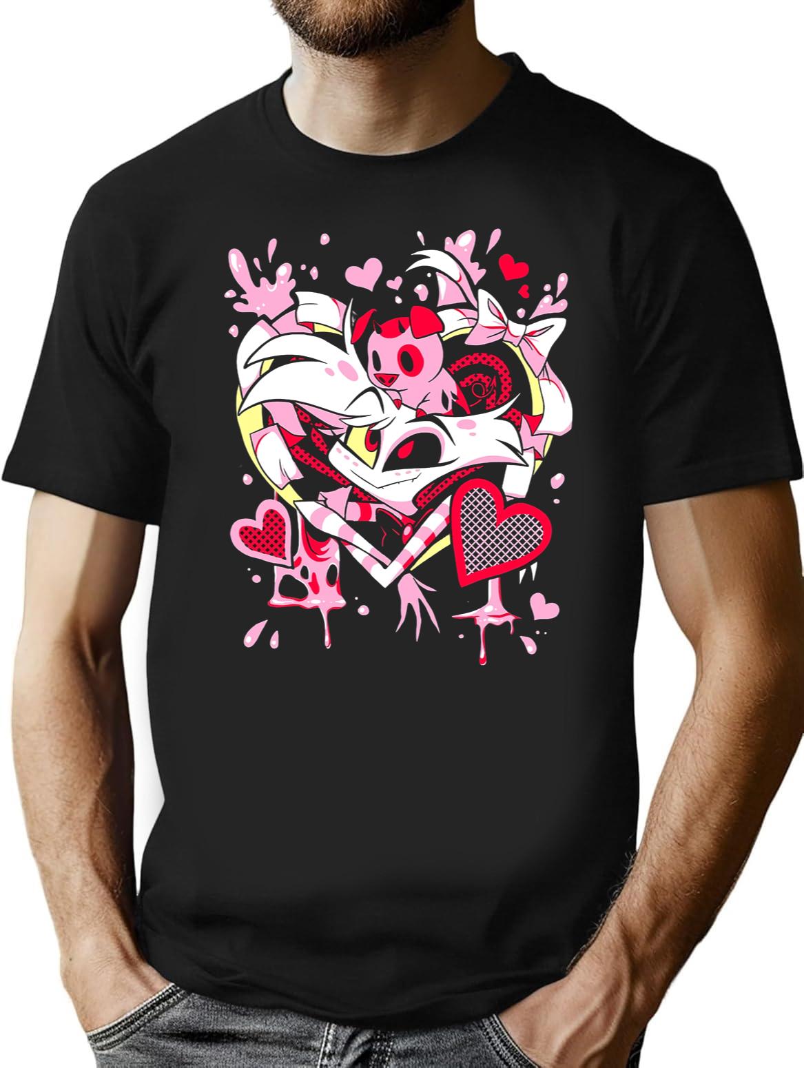 Hazbin Hotel Angel Dust Classic Black T-Shirt - Black