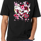 Hazbin Hotel Angel Dust Classic Black T-Shirt - White