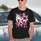 Hazbin Hotel Angel Dust Classic Black T-Shirt - Navy