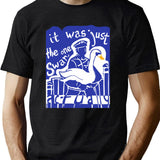 Hot Fuzz Swan Black T-Shirt - Green