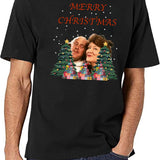Hyacinth Bucket Christmas Black T-Shirt - White