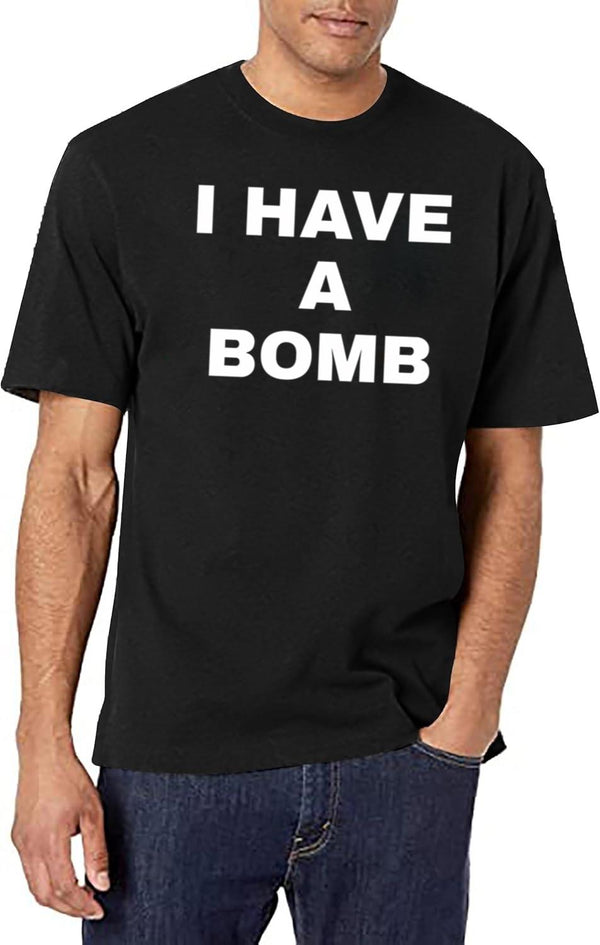 I Have A Bomb Black T-Shirt - White