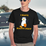 I Have Happy Feet Black T-Shirt - Navy