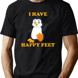 I Have Happy Feet Black T-Shirt - Green