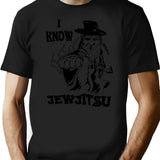 I Know Jew Jitsu Funny Gift Jews Rabbi Black T-Shirt - Black