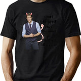 I Met The Devil Once His Name is Matthew Morrison Black T-Shirt - Green