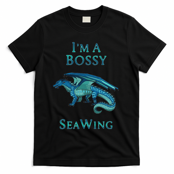 I'm A Bossy Seawing Dragon Lovers, Ocean Dragon T-Shirt - Black