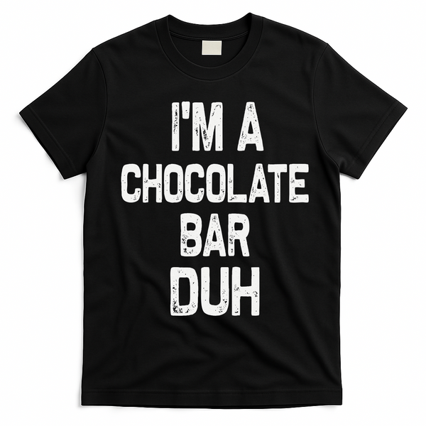 Im A Chocolate Bar Duh Halloween Costume T-Shirt - Black