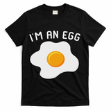I'm An Egg Costume Funny Halloween Present Fried Egg Costume T-Shirt - Black