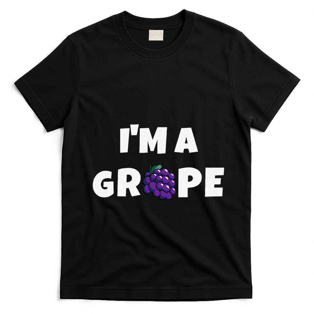 Im A Grape Halloween Grape Costume T-Shirt - Black