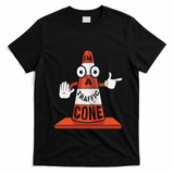 Im A Traffic Cone Halloween Last Minute Costume Funny T-Shirt - Black
