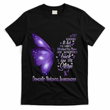 I Am The Storm Domestic Violence Awareness Butterfly Gift T-Shirt - Black