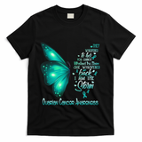 I Am The Storm Ovarian Cancer Awareness Butterfly Gift T-Shirt - Black