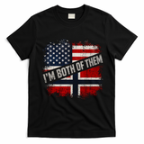 I'm Both Of Them American Norwegian T-Shirt - Black