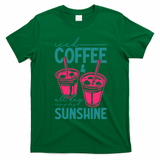 Iced Coffee All Day Sunshine Summer Beach T-Shirt - Irish Green