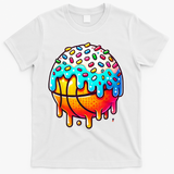 Ice Cream Basketball Drip Boy Girl Basketball Stuff  T-Shirt - White