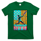 Ice Cream Drip Baseball Stuff Drip For American Flag T-Shirt - Green