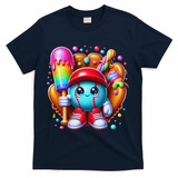 Ice Cream Drip Baseball Stuff Baseball Drip For T-Shirt - Navy
