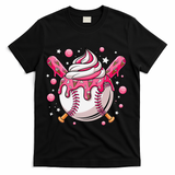 Ice Cream Drip Baseball Stuff Stuff Baseball T-Shirt - Black
