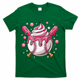 Ice Cream Drip Baseball Stuff Stuff Baseball T-Shirt - Green