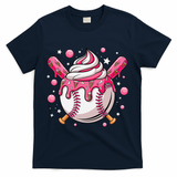 Ice Cream Drip Baseball Stuff Stuff Baseball T-Shirt - Navy