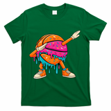 Ice Cream Drip Basketball Dabbing T-Shirt - Green