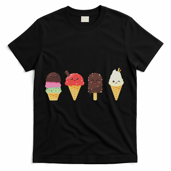 Ice Cream Lover For Summer T-Shirt - Black