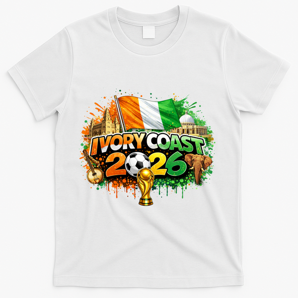 IVORY COAST North America Soccer Tournament 2026 T-Shirt - White