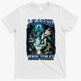 I Clogged Your Toilet Funny Alpha Wolf Brainrot T-Shirt - White