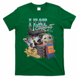 I Eat Cement Cursed Raccoon Possum Funny Meme T-Shirt - Irish Green