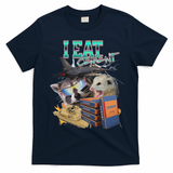 I Eat Cement Cursed Raccoon Possum Funny Meme T-Shirt - Navy Blue