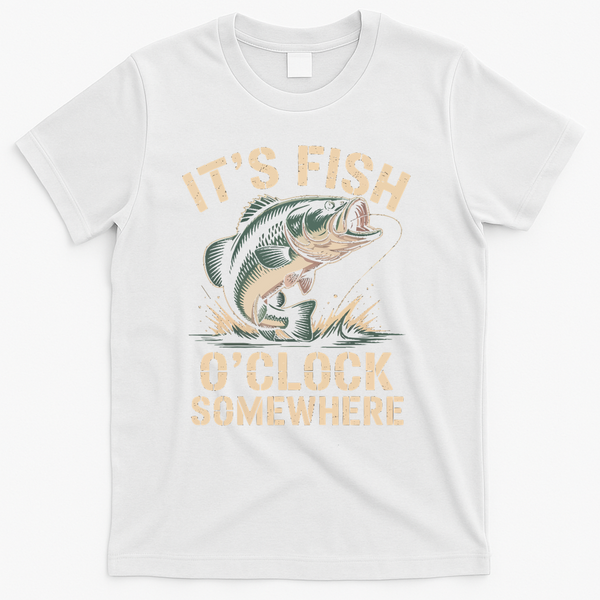 It's Fish O'Clock Somewhere T-Shirt - White