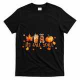 ItS Fall YAll Pumpkin Spice Latte Dog Miniature Schnauzer Funny Gift T-Shirt - Black