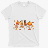 ItS Fall YAll Pumpkin Spice Latte Dog Miniature Schnauzer Funny Gift T-Shirt - White