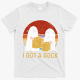 I Got A Rock Halloween Trick Or Treat Ghost T-Shirt - White