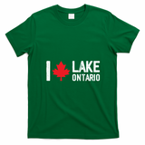 I Heart Maple Leaf Lake Ontario Canada T-Shirt - Irish Green