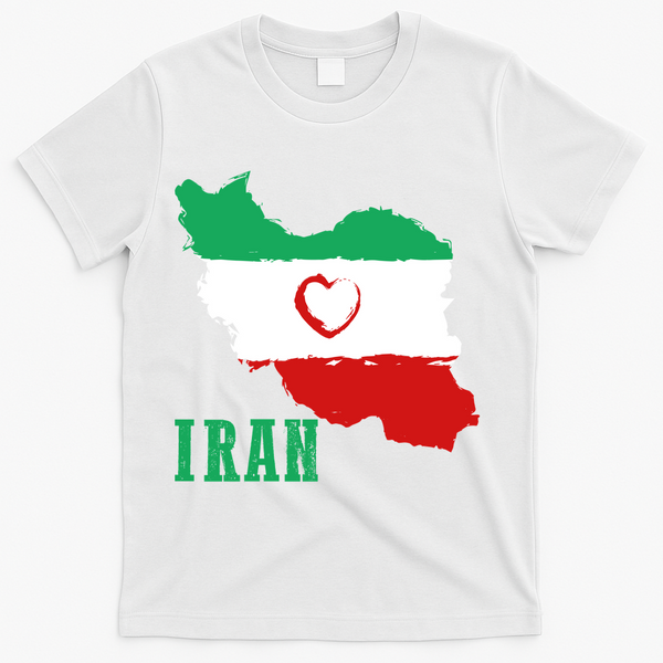 Iran Heart Map Pride For Patriotic Souls T-Shirt - White